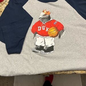 DGK Men’s Gray and Blue Graphic Shirt